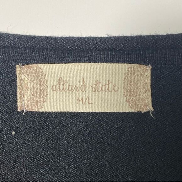 Altar'd State Black Knit Scoop Neck Sweater/Tunic Women's Size M/L - Picture 6 of 15